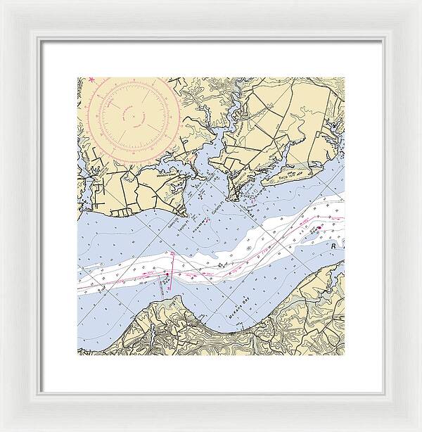 Mccans Bay-virginia Nautical Chart - Framed Print
