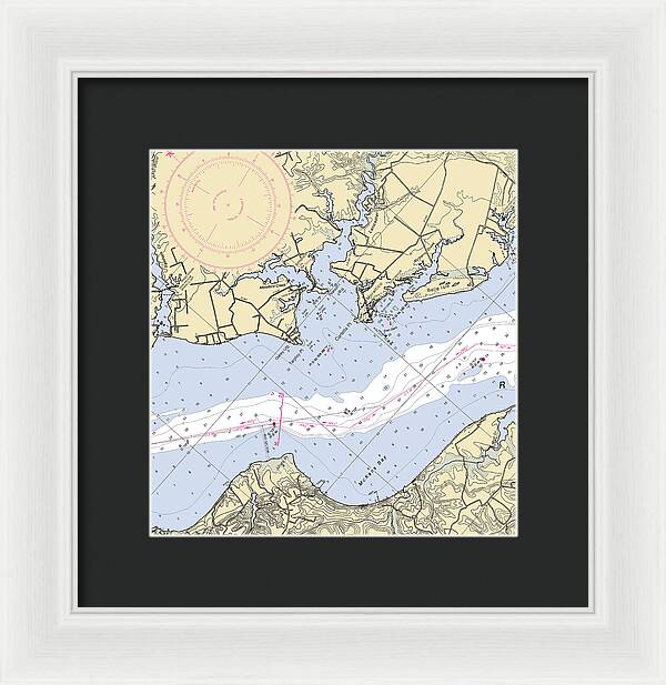 Mccans Bay-virginia Nautical Chart - Framed Print
