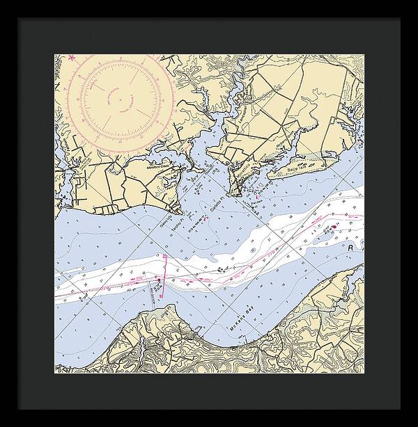 Mccans Bay-virginia Nautical Chart - Framed Print