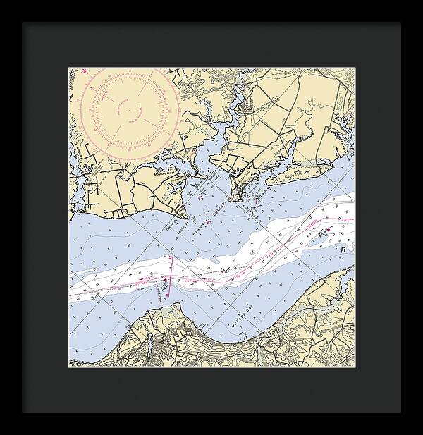 Mccans Bay-virginia Nautical Chart - Framed Print