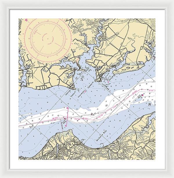 Mccans Bay-virginia Nautical Chart - Framed Print