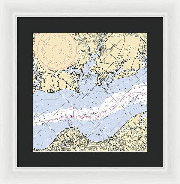 Mccans Bay-virginia Nautical Chart - Framed Print