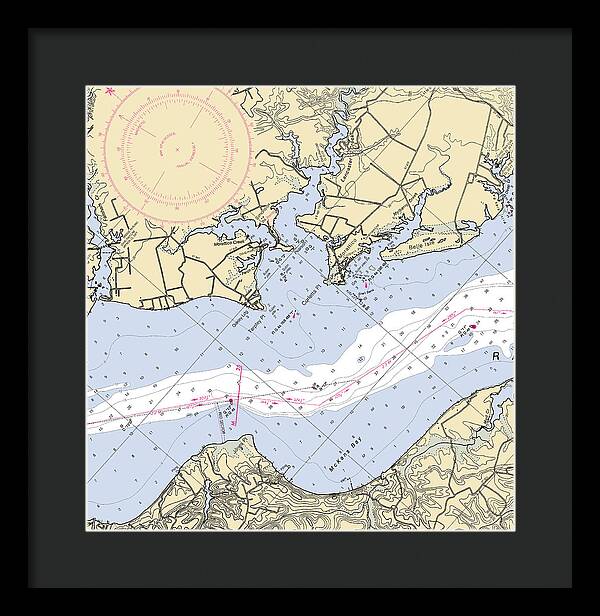 Mccans Bay-virginia Nautical Chart - Framed Print