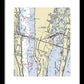Merritt Island Florida Nautical Chart - Framed Print