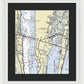 Merritt Island Florida Nautical Chart - Framed Print