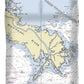 Mississippi Delta Louisiana Nautical Chart - Duvet Cover