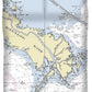 Mississippi Delta Louisiana Nautical Chart - Duvet Cover