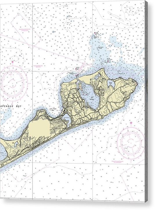 Montauk Point New York Nautical Chart - Acrylic Print