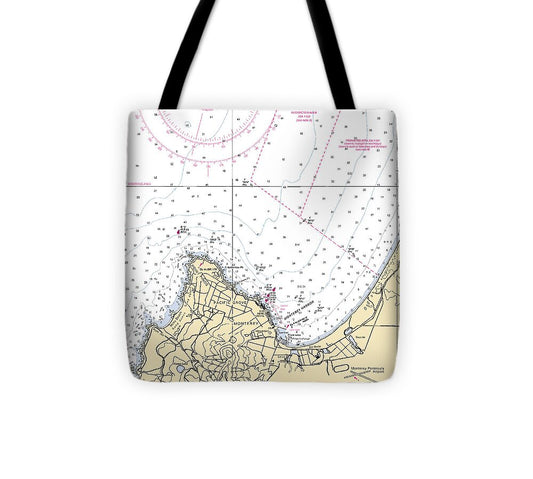 Monterey Harbor -california Nautical Chart _v2 - Tote Bag
