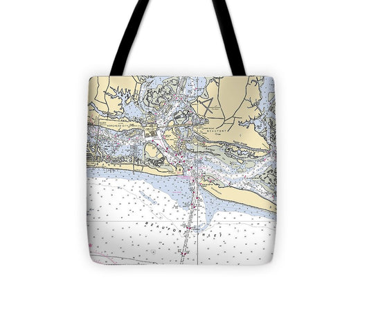 Morehead City-north Carolina Nautical Chart - Tote Bag