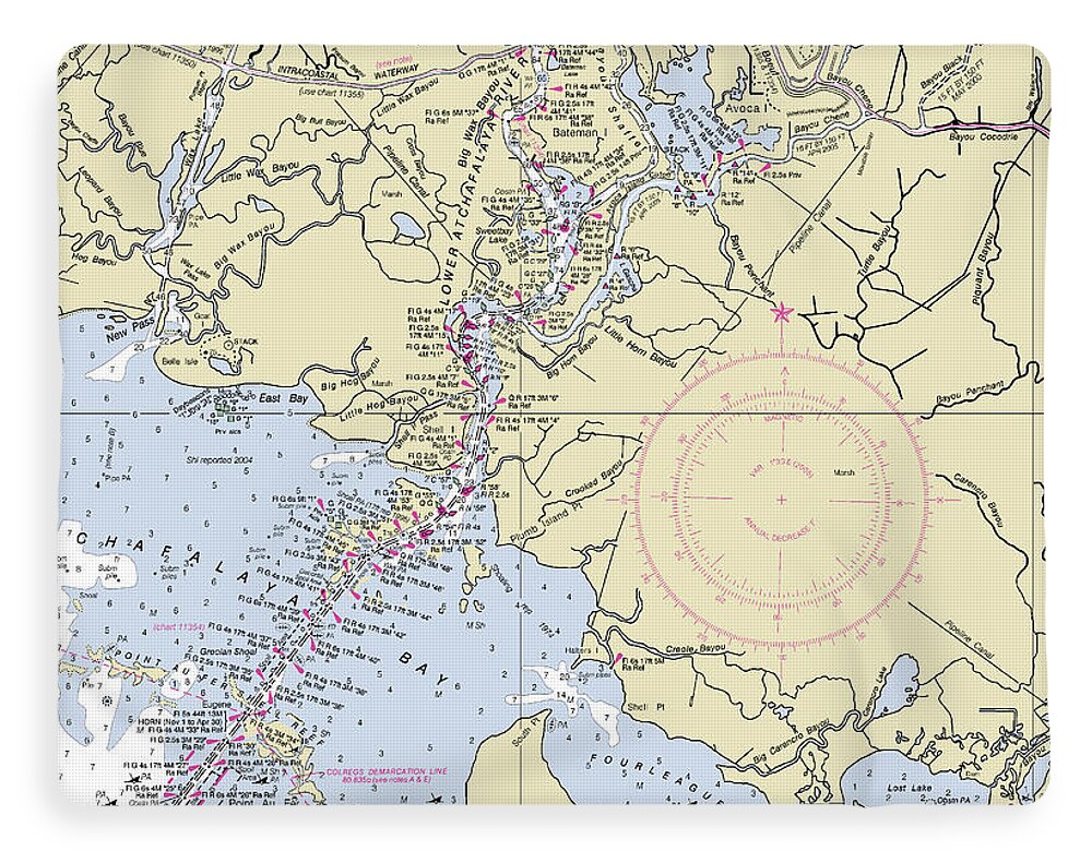Morgan City Louisiana Nautical Chart - Blanket