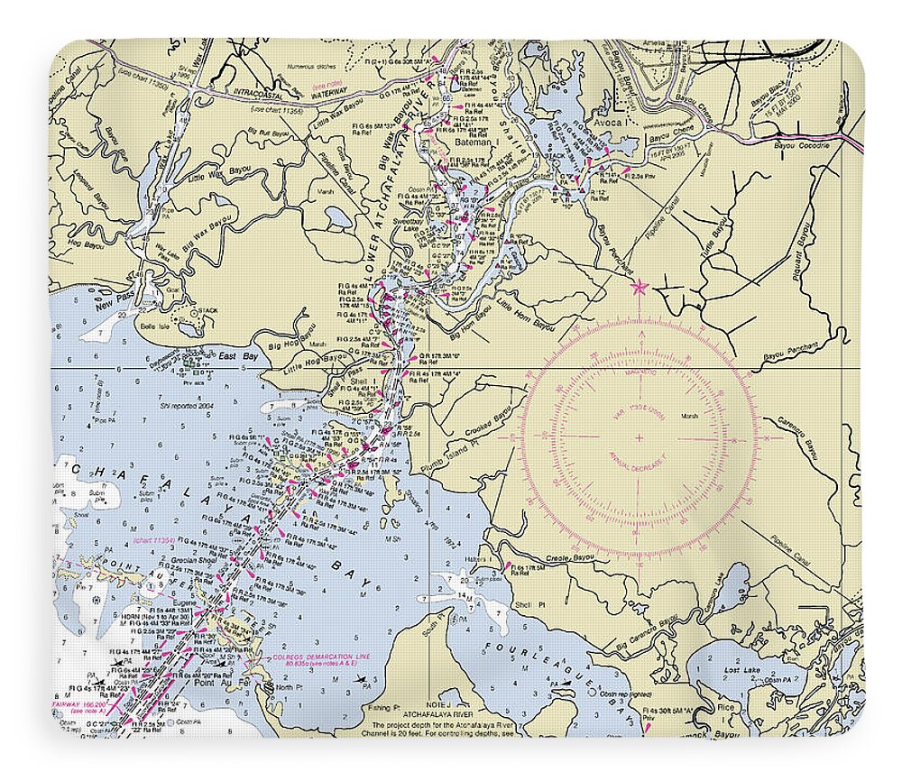 Morgan City Louisiana Nautical Chart - Blanket