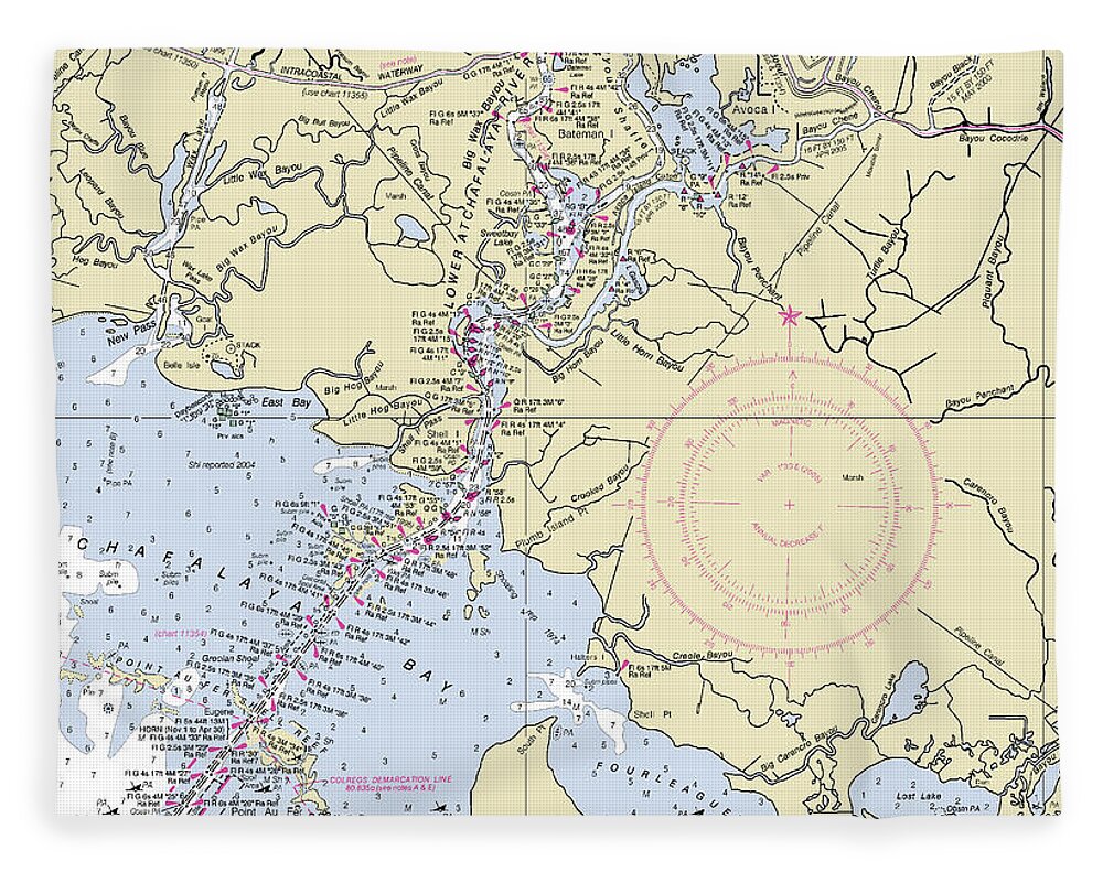 Morgan City Louisiana Nautical Chart - Blanket
