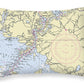Morgan City Louisiana Nautical Chart - Throw Pillow