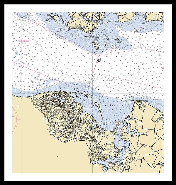 Mount Airey-virginia Nautical Chart - Framed Print