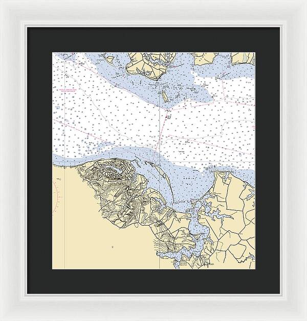 Mount Airey-virginia Nautical Chart - Framed Print