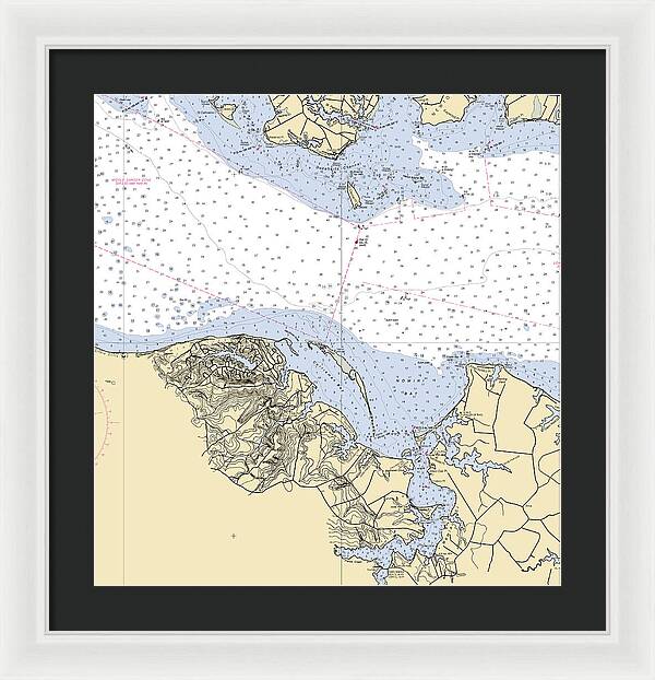 Mount Airey-virginia Nautical Chart - Framed Print
