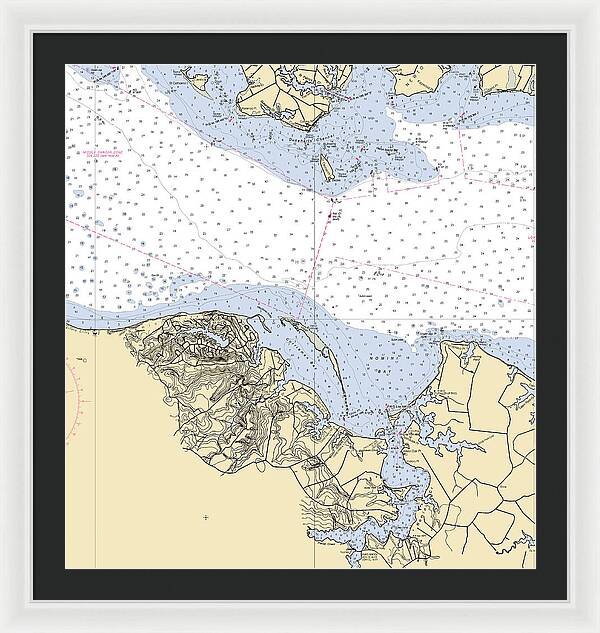 Mount Airey-virginia Nautical Chart - Framed Print