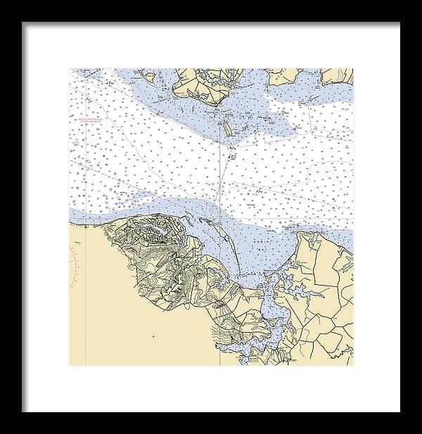 Mount Airey-virginia Nautical Chart - Framed Print