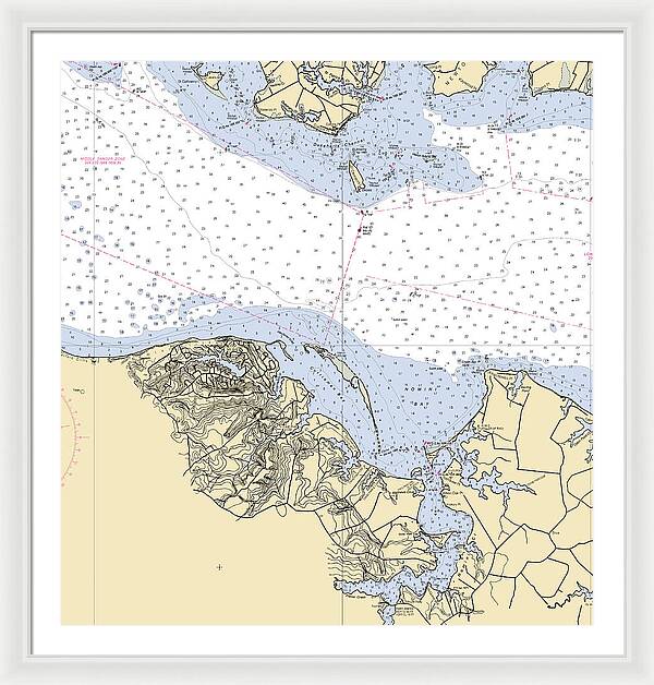 Mount Airey-virginia Nautical Chart - Framed Print