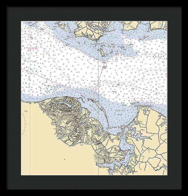Mount Airey-virginia Nautical Chart - Framed Print