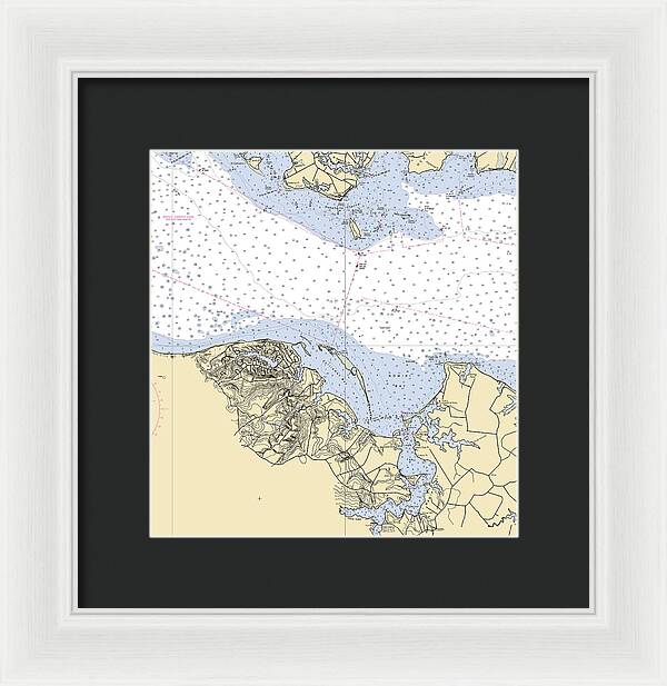 Mount Airey-virginia Nautical Chart - Framed Print