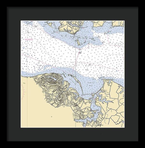 Mount Airey-virginia Nautical Chart - Framed Print
