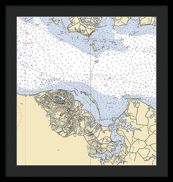 Mount Airey-virginia Nautical Chart - Framed Print