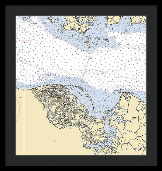 Mount Airey-virginia Nautical Chart - Framed Print