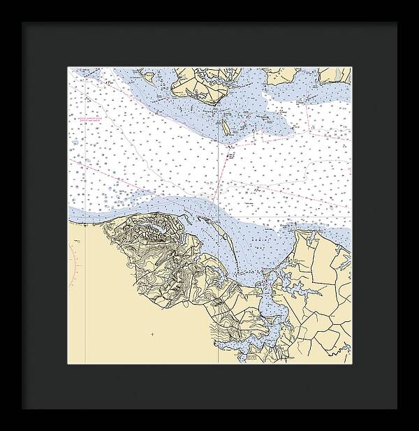 Mount Airey-virginia Nautical Chart - Framed Print