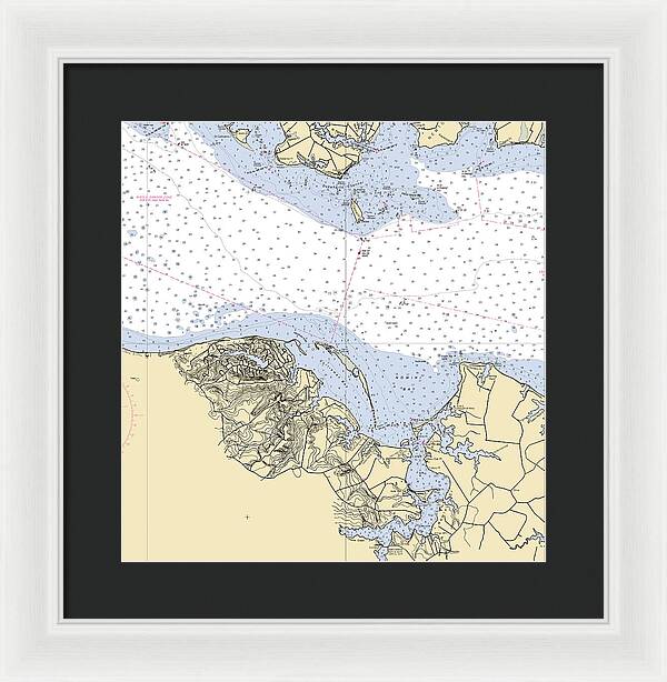 Mount Airey-virginia Nautical Chart - Framed Print