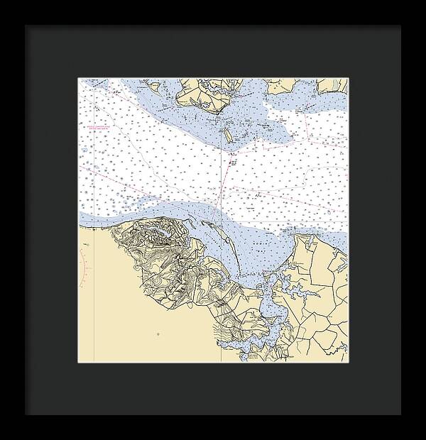 Mount Airey-virginia Nautical Chart - Framed Print