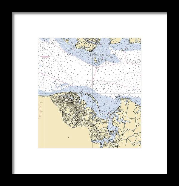 Mount Airey-virginia Nautical Chart - Framed Print