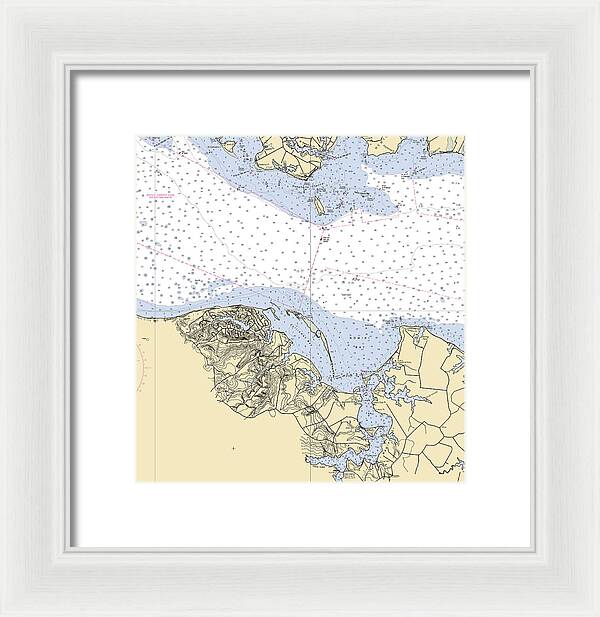 Mount Airey-virginia Nautical Chart - Framed Print