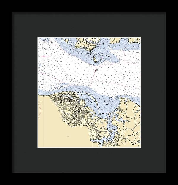 Mount Airey-virginia Nautical Chart - Framed Print