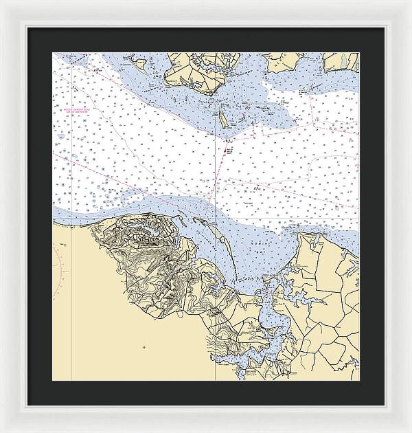 Mount Airey-virginia Nautical Chart - Framed Print