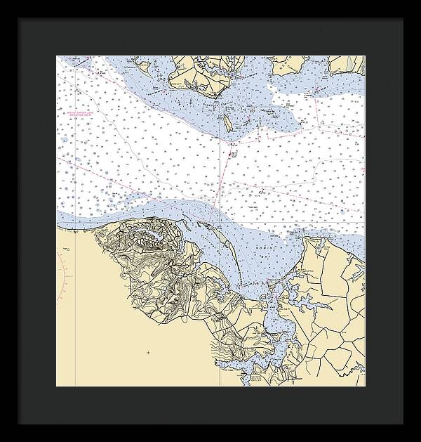 Mount Airey-virginia Nautical Chart - Framed Print