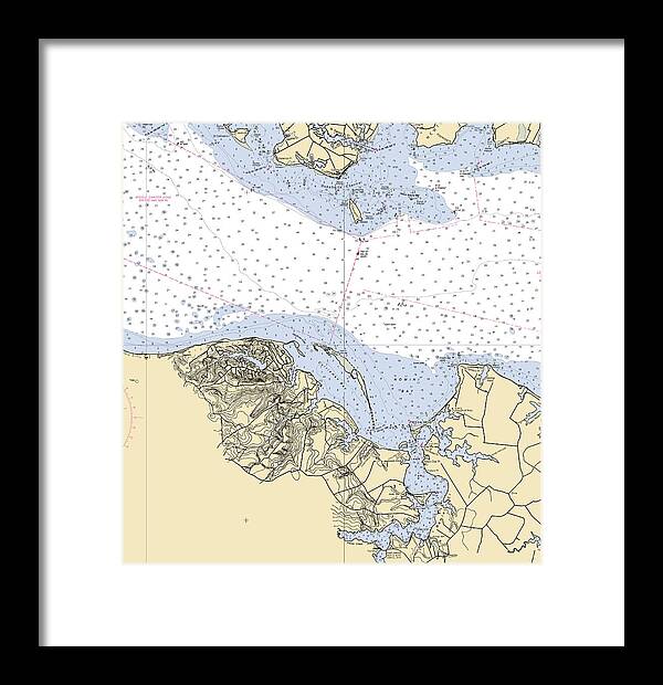 Mount Airey-virginia Nautical Chart - Framed Print