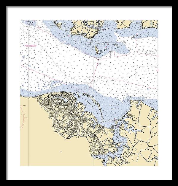 Mount Airey-virginia Nautical Chart - Framed Print