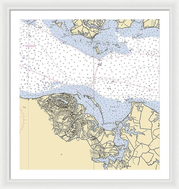 Mount Airey-virginia Nautical Chart - Framed Print