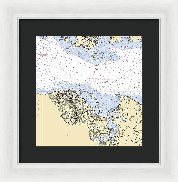 Mount Airey-virginia Nautical Chart - Framed Print