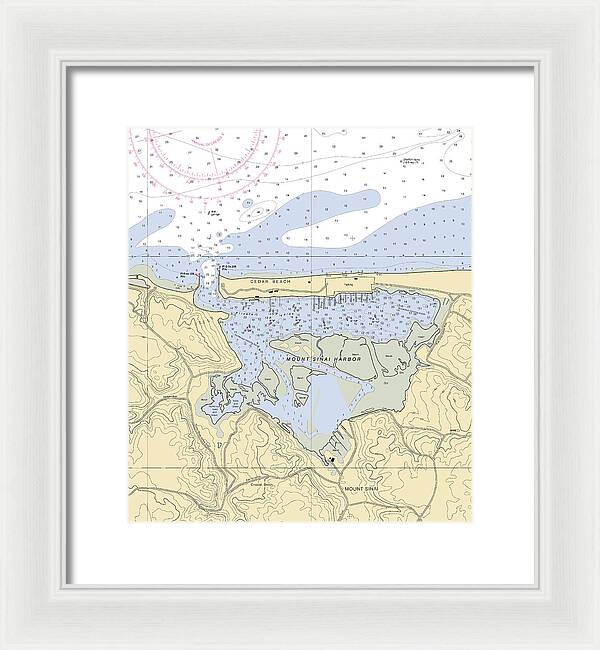 Mt Sinai Harbor-new York Nautical Chart - Framed Print