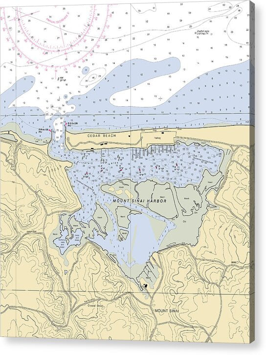 Mt Sinai Harbor-new York Nautical Chart - Acrylic Print