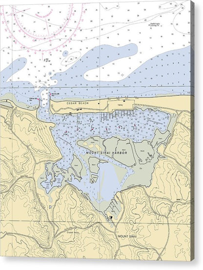 Mt Sinai Harbor-new York Nautical Chart - Acrylic Print
