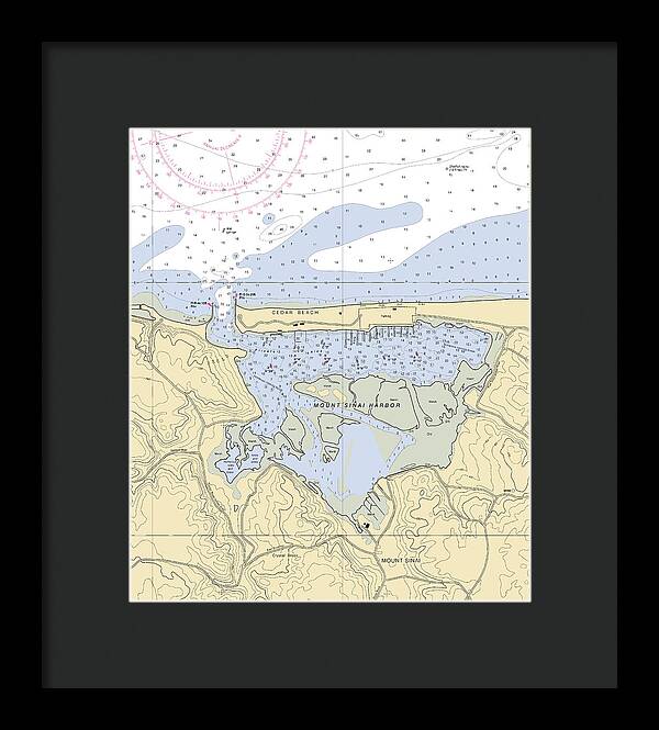 Mt Sinai Harbor-new York Nautical Chart - Framed Print