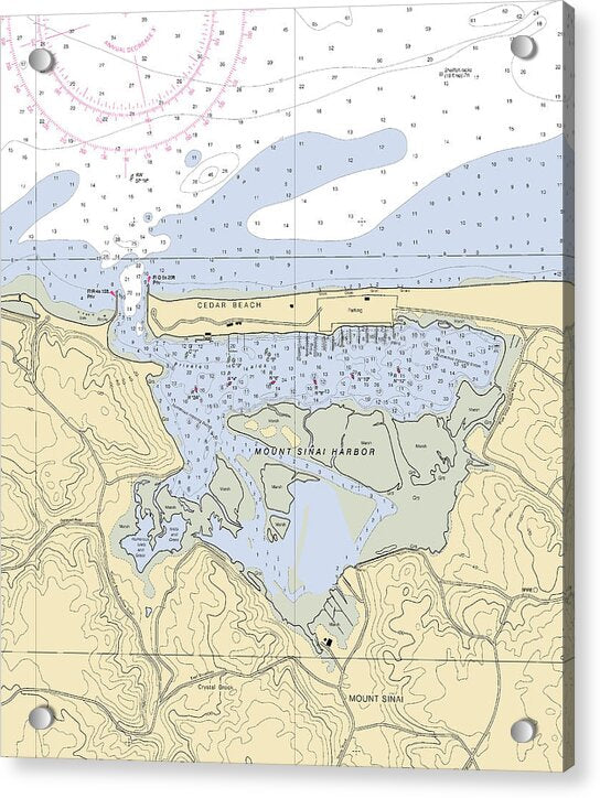 Mt Sinai Harbor-new York Nautical Chart - Acrylic Print