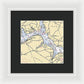 Mt Vernon -virginia Nautical Chart _v2 - Framed Print