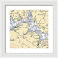 Mt Vernon -virginia Nautical Chart _v2 - Framed Print