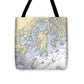 Mystic -connecticut Nautical Chart _v6 - Tote Bag