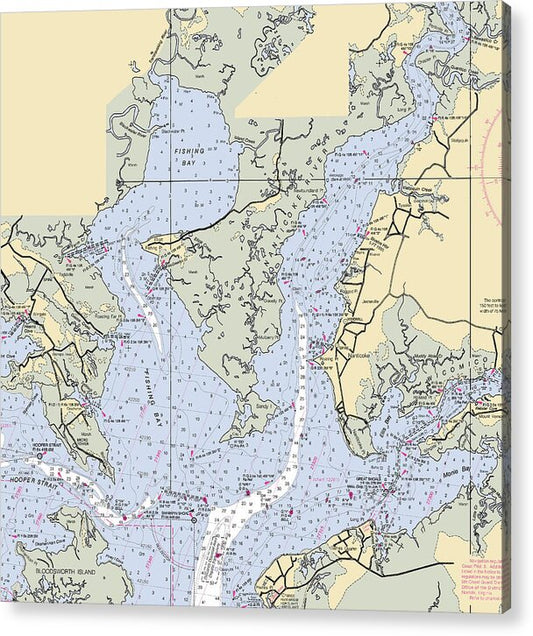 Nanticoke River-maryland Nautical Chart - Acrylic Print